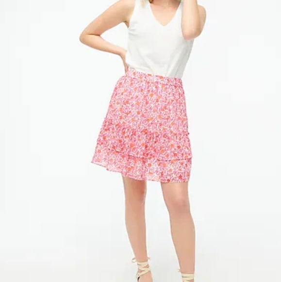 J. Crew Dresses & Skirts - J CREW PINK RUFFLE SKIRT